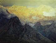 Mountain landscape. Oil on canvas. 1909. Painting by Joaquim Vancells -1866-1942-