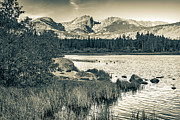 Mountain Majesty At Sprague Lake In Sepia - Rocky Mountain National Park Photograph by Gregory Ballos Mountain Majesty At Sprague Lake In Sepia - Rocky Mountain National Park Photograph by Gregory Ballos
