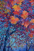 Mountain rangers fragment 2 Painting by Anastasia Trusova