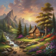 Mountain Sanctuary Digital Art by Allen Nice-Webb