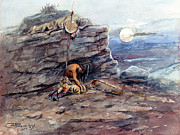 Mourning Her Warrior Dead 1899 Painting by Charles Marion Russell