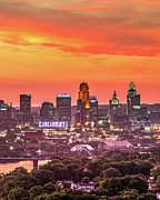 Mt Echo Park Sunrise View Over Cincinnati Photograph by Gregory Ballos