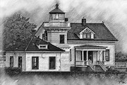 Mukilteo Lighthouse Sketched Digital Art by Kirt Tisdale Mukilteo Lighthouse Sketched Digital Art by Kirt Tisdale