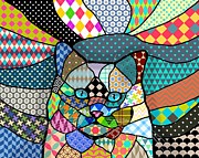 Multicolor Cat Pattern 691 Digital Art by Lucie Dumas