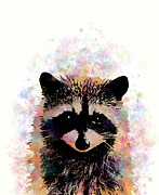 Multicolor Raccoon 27 Mixed Media by Lucie Dumas Multicolor Raccoon 27 Mixed Media by Lucie Dumas