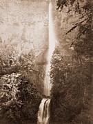 Multnomah Falls, Columbia River, Oregon, 2500 feet., 1867 Photograph by Carleton Watkins