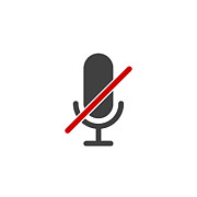 Mute Symbol Vector Digital Art by THP Creative