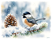 My little chickadee Digital Art by Greg Joens