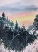 Search for Hope---Sunset at Mount LeConte Painting by Catherine Ludwig Donleycott