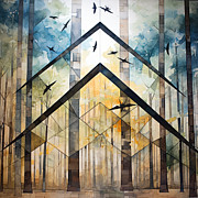 Mystic Aura - Blue and Gold Art Painting by Lourry Legarde Mystic Aura - Blue and Gold Art Painting by Lourry Legarde
