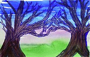 Naked Trees #13 Painting by Anjel B Hartwell Naked Trees #13 Painting by Anjel B Hartwell