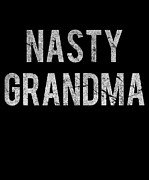 Nasty Grandma Retro Digital Art by Flippin Sweet Gear