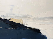 Navy and Black Abstract Painting by Lourry Legarde