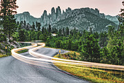 Needles Highway Light Trails At The Cathedral Spires Photograph by Gregory Ballos Needles Highway Light Trails At The Cathedral Spires Photograph by Gregory Ballos