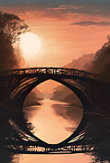 Negative Space Bridge Digital Art by Jeff Creation