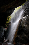 Nelson Ledges Behind Waterfall Photograph by Dan Sproul