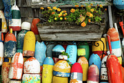 New England Lobster Buoys - Rockport Harbor Photograph by Gregory Ballos New England Lobster Buoys - Rockport Harbor Photograph by Gregory Ballos