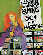 New York City News Stand Painting by Gabby Tary