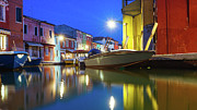 Nighscapes Burano Venice Photograph by Eugene Nikiforov