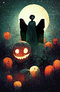 Night of the Jack-O-Lanterns Digital Art by Mark Tisdale
