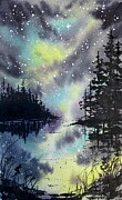 Night Skies over Acadia Painting by Kellie Chasse