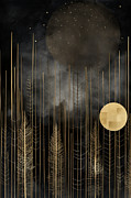 Nocturnal Moonlit Landscape Art Painting by Lourry Legarde Nocturnal Moonlit Landscape Art Painting by Lourry Legarde