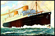 Norddeutscher Lloyd Bremen Dampfer Columbus 1922 postcard Painting by Unknown