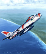 North American F-86 Sabre Painting by Jack Fellows North American F-86 Sabre Painting by Jack Fellows