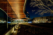 Northwestern's Kellogg Business School building at blue hour Photograph by Sven Brogren