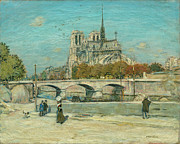 Notre Dame Seen from the Quai de la Tournelle Painting by Jean-Francois Raffaelli