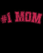 Number One 1 Mom Retro Digital Art by Flippin Sweet Gear