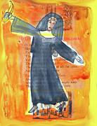 Nun With a Banana Painting by Jo Potocki