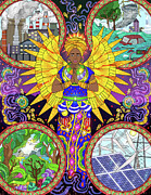 Nyota Mkali -  Angel of Regeneration Painting by Pablo Amaringo Inspired