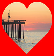 OC Fishing Pier Heart Photograph by Robert Banach OC Fishing Pier Heart Photograph by Robert Banach