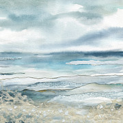 Ocean Collage Painting by Carol Robinson