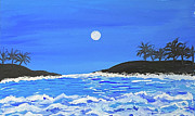 Ocean Waves in Gouache Painting by Lisa Neuman