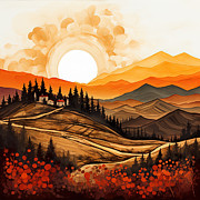 Ochre Art Painting by Lourry Legarde