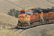 October Pumpkins -- BNSF ES44AC Locomotives in The Tehahapi Mountains, California Photograph by Darin Volpe October Pumpkins -- BNSF ES44AC Locomotives in The Tehahapi Mountains, California Photograph by Darin Volpe