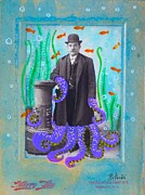 Octopus Man  Painting by Jo Potocki