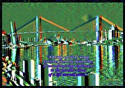 Of Time and the Savannah River Bridge Number 2 with Text Digital Art by Aberjhani