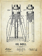 Oil Drill Patent Digital Art by Aged Pixel