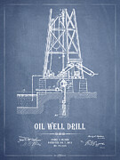Oil Well Drill Patent Digital Art by Aged Pixel