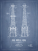 Oil Well Rig Patent Digital Art by Aged Pixel