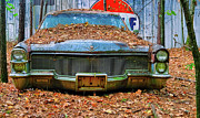 Old Caddy by Gulf Sign Photograph by Darryl Brooks