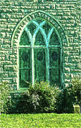 Old Gothic Church Window Mixed Media by Shelli Fitzpatrick