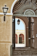 Old San Juan View to the Courtyard Mixed Media by Richard Reeve Old San Juan View to the Courtyard Mixed Media by Richard Reeve