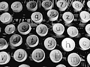 Old typewriter keys Photograph by Lauren Sage