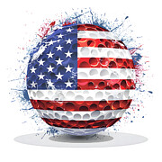 Olympic Golf - USA Digital Art by Bruce Strong