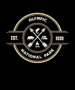 Olympic National Park Adventure Nature Souvenir Digital Art by Maximus Designs