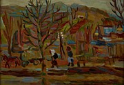 On a Country Road  art Drawing by Sasza Blonder Polish